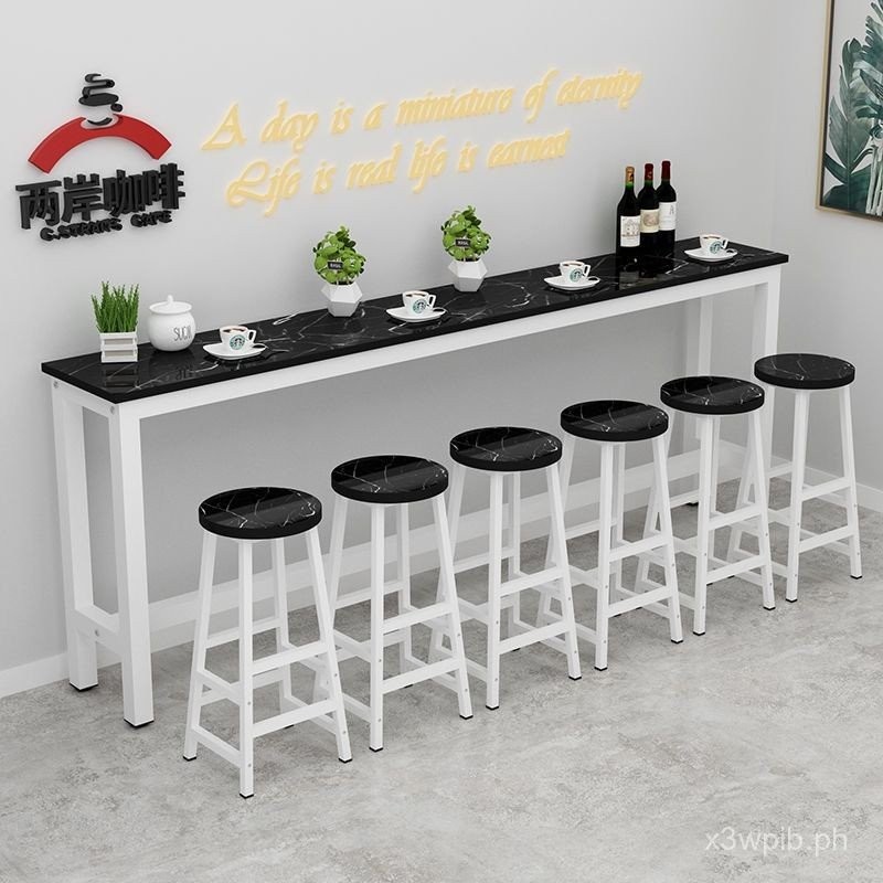 Simple Commercial Bar Table Narrow Table Milk Tea Shop High-Leg Table ...