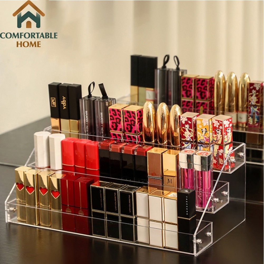 CHS Nail Polish Display Rack Acrylic Lipstick Shelf Perfume Organizer ...