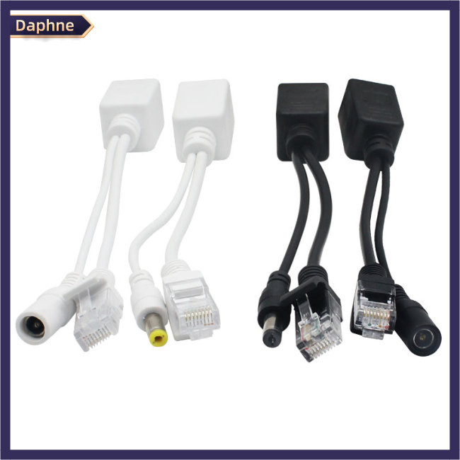 Daphne Set Poe Converter Poe Power Supply Cable Ethernet Adapter Poe Splitter Rj Injector