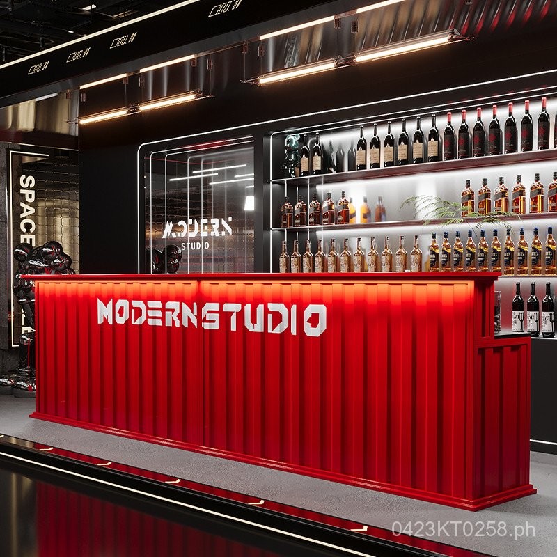 Dining Small Milk Tea Shop Quiet Bar Cashier Iron Front Desk Shop Bar ...