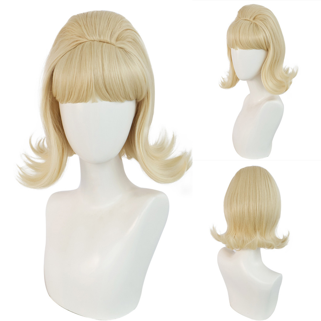 60s Flick Up Wig Adult Blonde Short