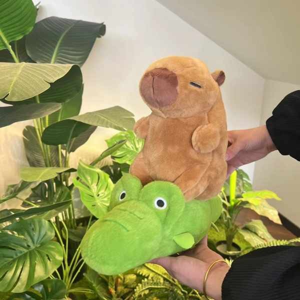 capybara plush capybara Internet celebrity new riding crocodile goose ...