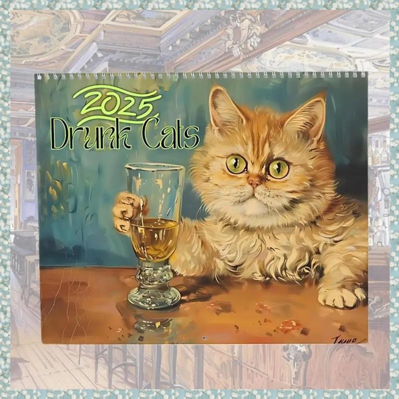 2026 Cat Wall Calendar, Aesthetic Kawaii Cat Lover Gift, Cute Kitten Stationery Monthly Planner