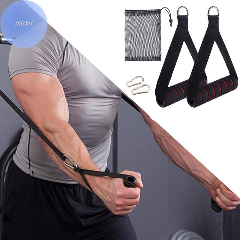 THICH D-Ring Metal Gym Handles Grip Workout Heavy Duty Cable Machine ...