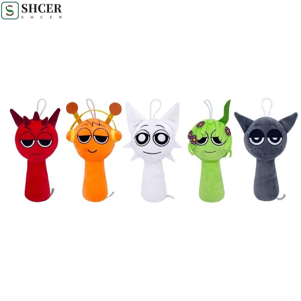 SHCER Sprunki Plush Pendant, PP Cotton Soft Beat Boxes Key Ring, Cute ...