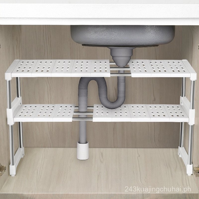Sink Rack Retractable Kitchen Cabinet Locker Multi-Function Storage ...