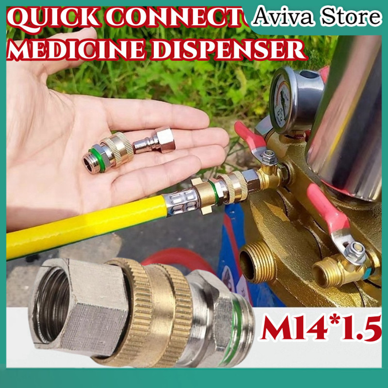 M14*1.5 All-Copper Quick-Connect Spray Nozzle Quick Release Connector ...