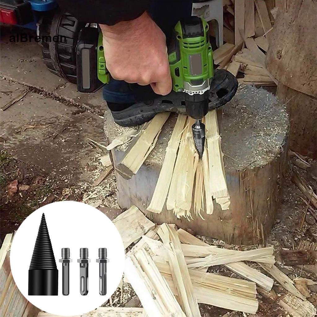 (New) Efficient Firewood Splitter Firewood Drill Bit Set 32mm Firewood ...