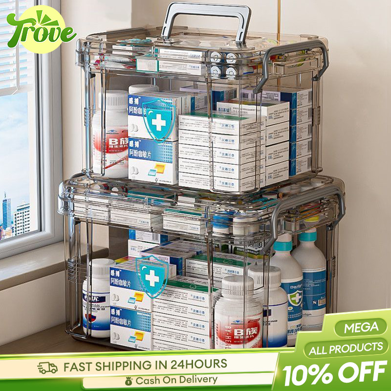TROVE First Aid Kit Box Emergency Medicine Storage Kit Home medicine ...