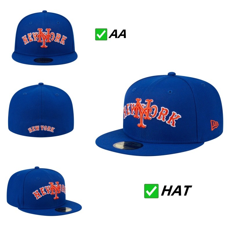 New York Mets New/Era Overlap 59FIFTY Fit Cap - Royal Men's and Women's ...
