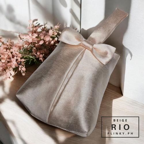 RIO Pouch Bridesmaids Bag White Beige for Wedding, Prom, Debut ...