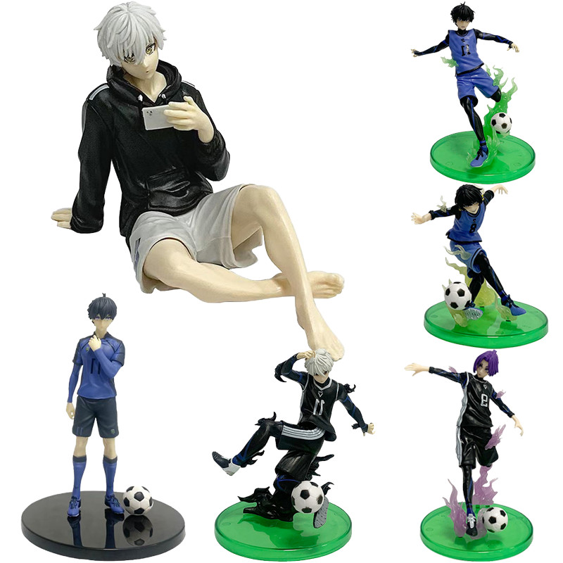 Figure Blue Lock Epitome – Set 6 Personaggi Versione Q: Isagi, Nagi, Reo, Bachira, In PVC, Altezza 9 Cm, Regalo Fan