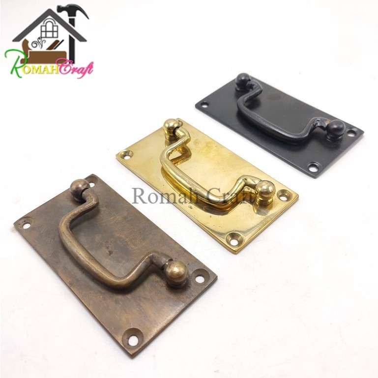 Box Handle 87 x 46 mm PHB. Iron door handles Antique drawer pulls ...