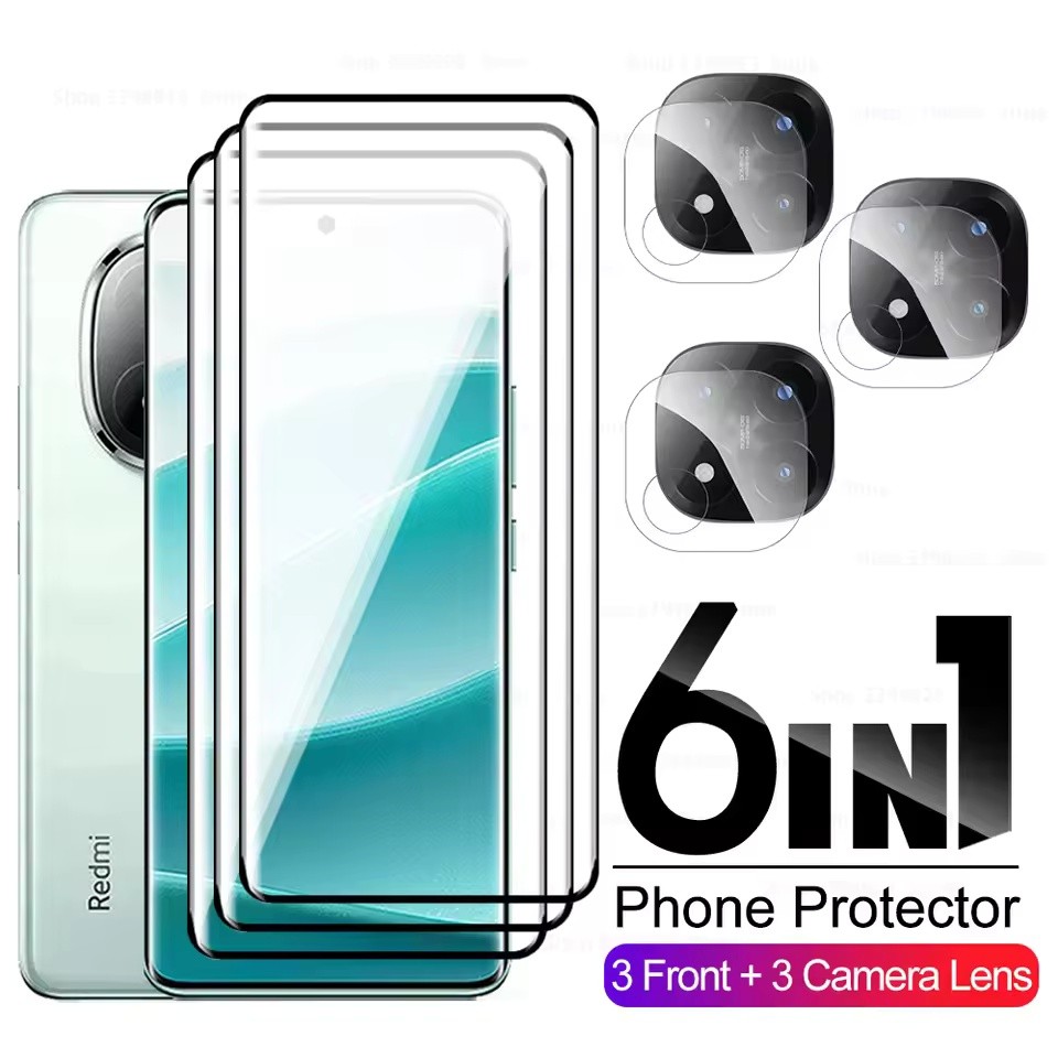 6in1 For Xiaomi Redmi Note 14 Pro+ Camera Glass Screen Protector Lens ...