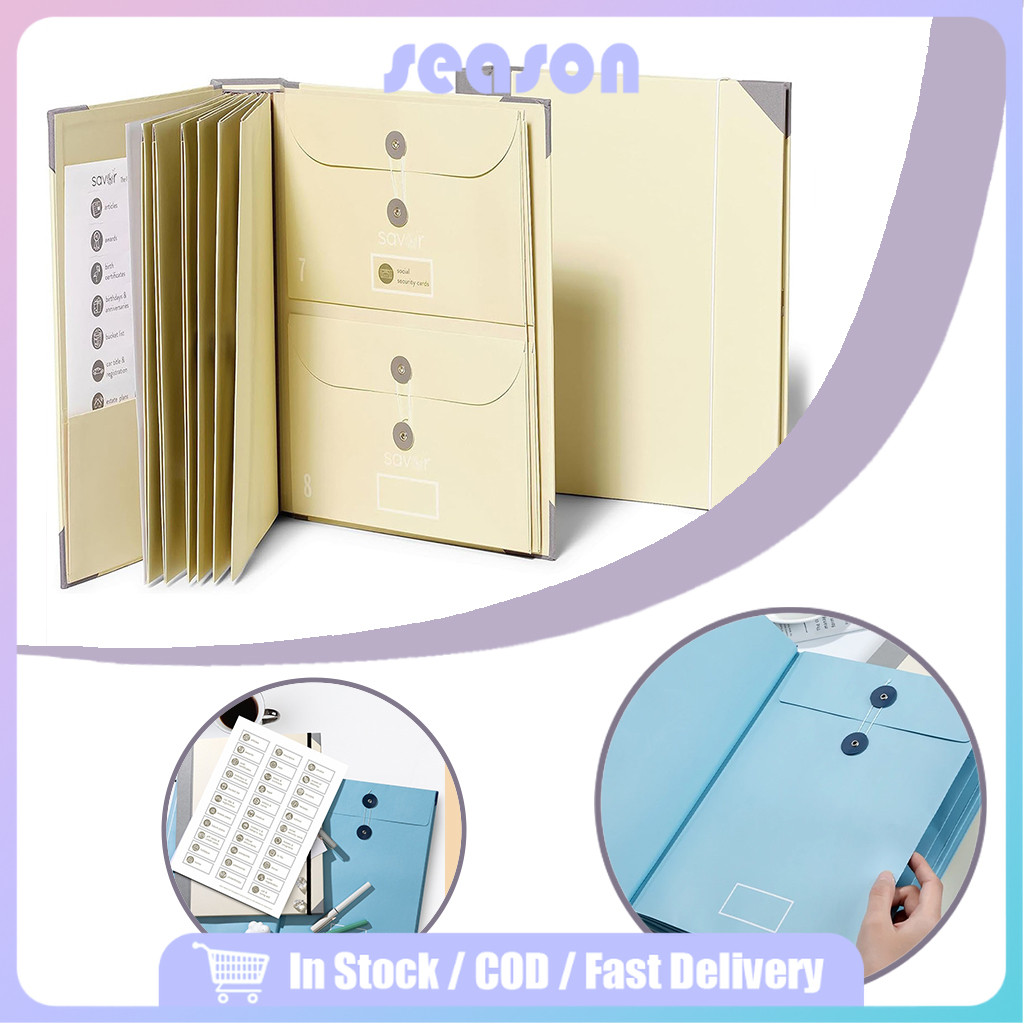 Durable File Organizer Folders Multipurpose Document Expanding Pocket ...
