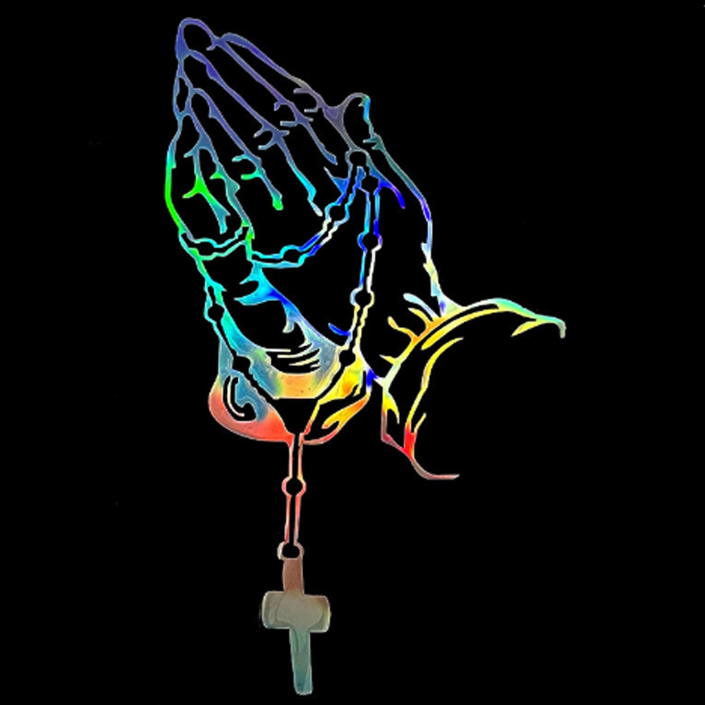 Christ Prayer Gesture Sticker Personalized Rosary Car Stickers ...