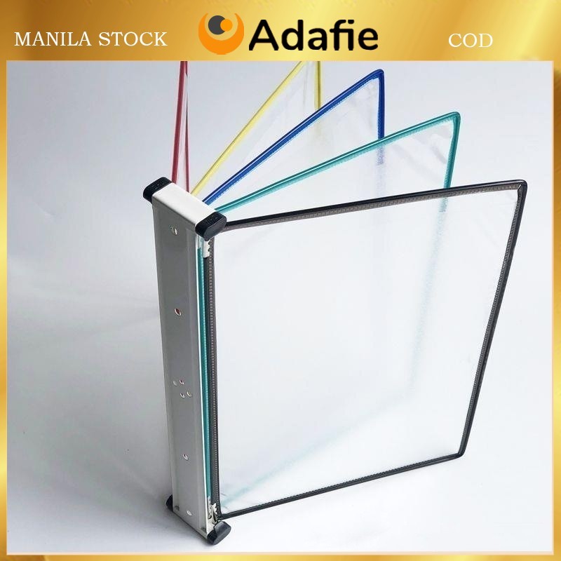 5 Pages A4 Wall-Mounted File Display Book Transparent Flip-Leaf Folder ...
