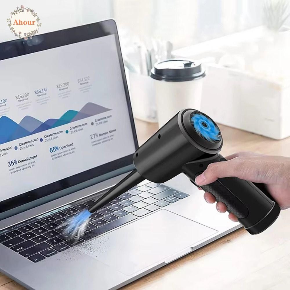 AHOUR Powerful Dust Blower, 50000 RPM Wireless Electric Air Blower ...