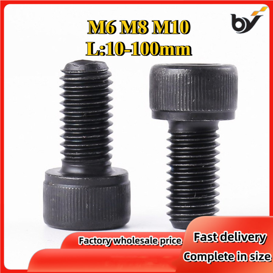 M6/m8/m10 Black Cylindrical Head Screw Grade 12.9 Fine Thread Fine ...