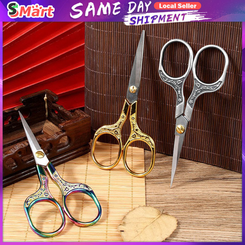 Stainless Steel Scissor Fabric Thread Sewing Scissor Colorful ...