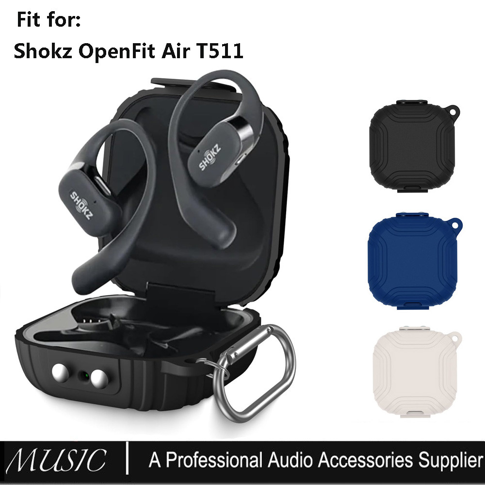 for Shokz OpenFit Air T511 Case Cover, Secure Lock Silicone Protective ...