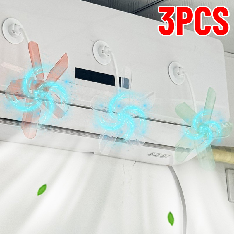 3Pcs Air Conditioner Wind Deflector Fan Self-adhesive Air Conditioning ...