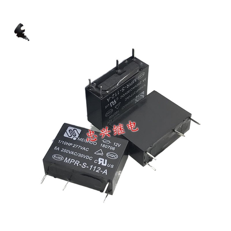 5x MEISHUO MPE-112-A Leistungsrelais 12V DC 16A - Häufig Geschlossen Für Auto & Industrie