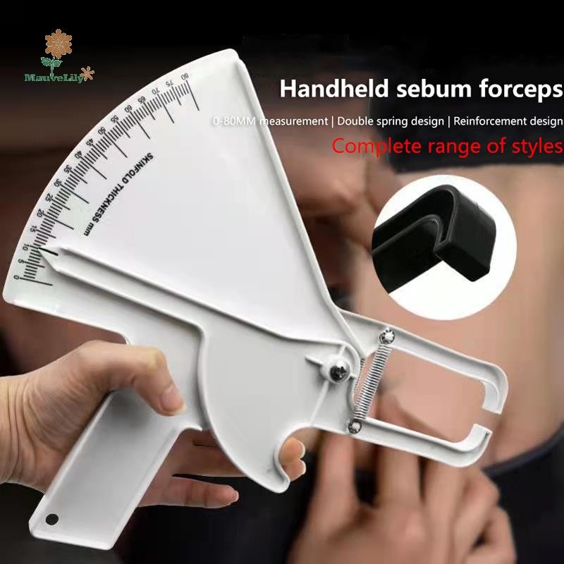 LILY 0-80mm Body Fat Measure Tester Analyzer Sebum Caliper Clamp Shaped ...