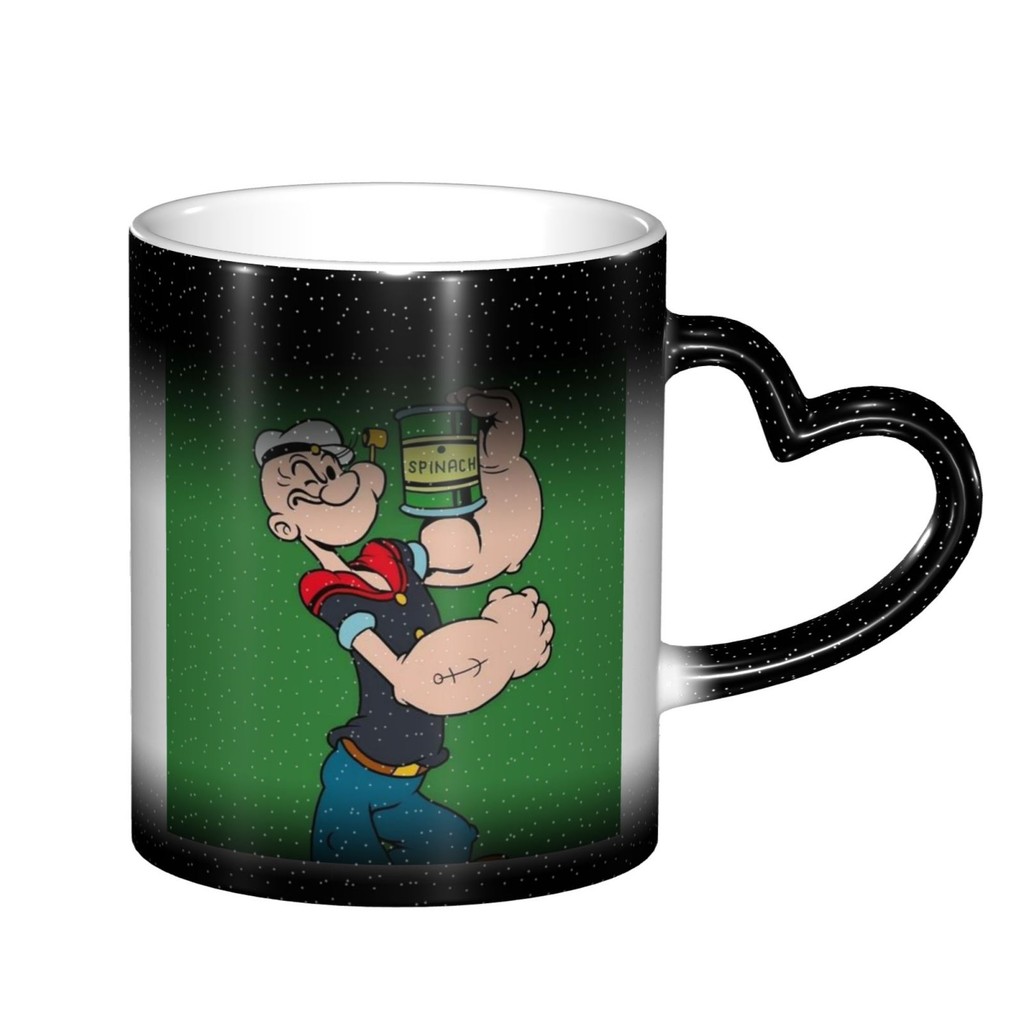 Popeye The Sailor Color Changing Mug Cute Water Cup Cartoon Enamel Mugs ...