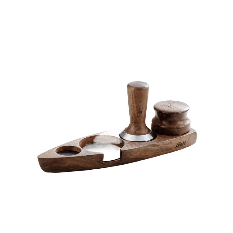 ネBincoo Italian coffee walnut press powder base powder dispenser press ...
