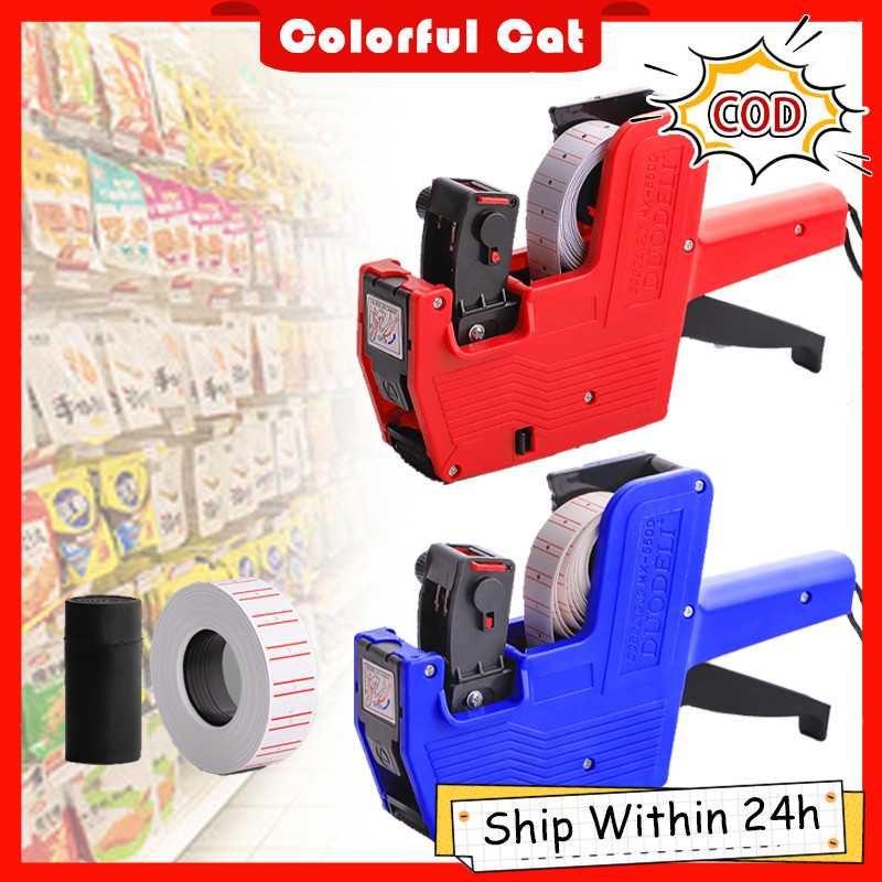 Digits Price Tag Gun Price Label Printers with ink wheel and 500 Labels ...