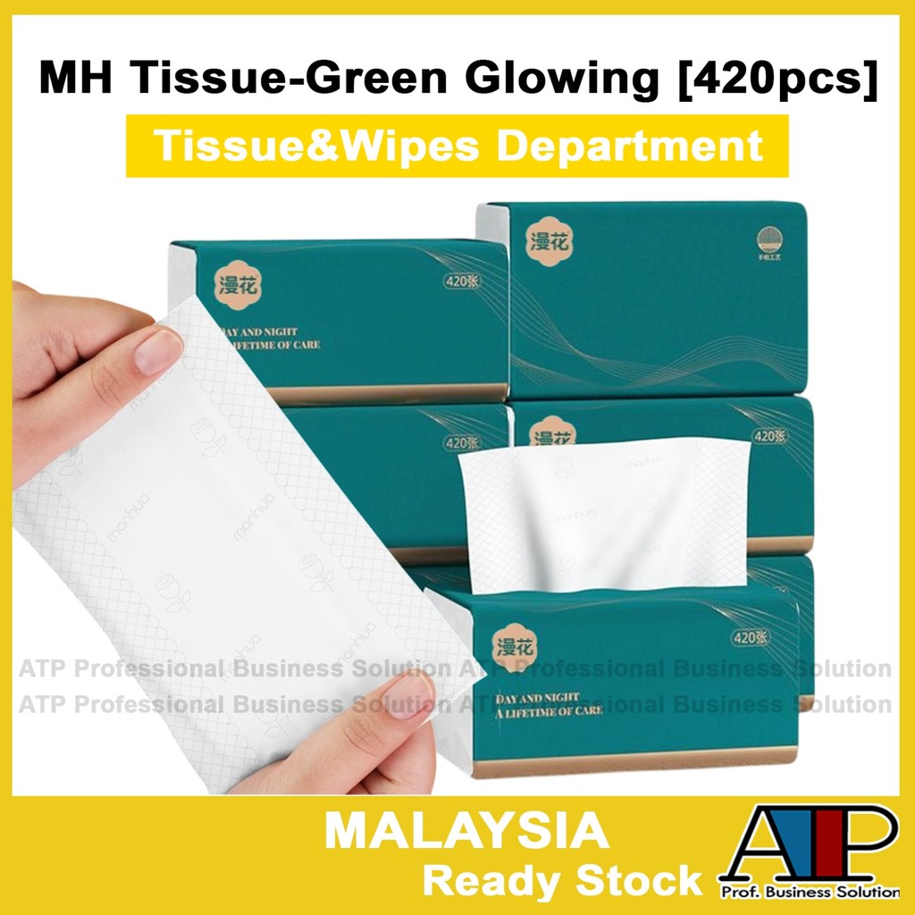 TITISU [420pcs] Tisu Pek MH Green Day & Night Tissue Household Facial ...