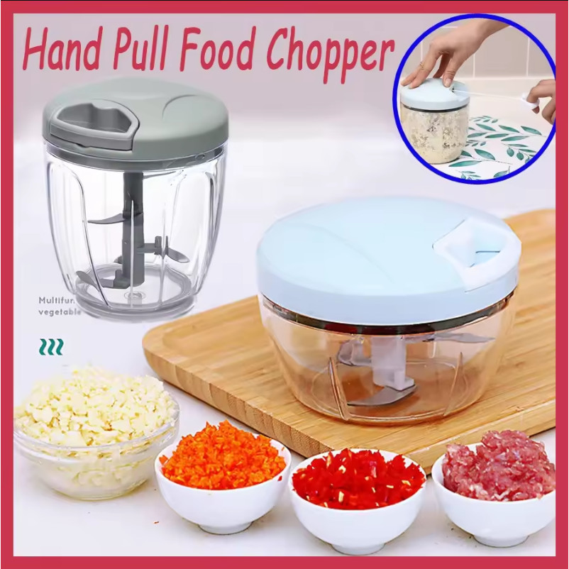 500ml 900ml Hand Chopper Manual Rope Food Processor With Pounding ...