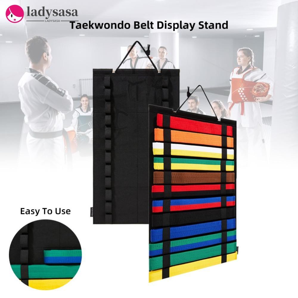 Ladysasa Wall Mounted Taekwondo Belt Display Rack 12 Belts Karate Belt ...