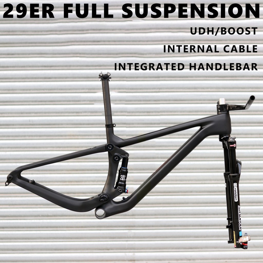 29er Carbon Full Suspension MTB Bike Disc Frame 12X148 Thru-Axle 12V ...