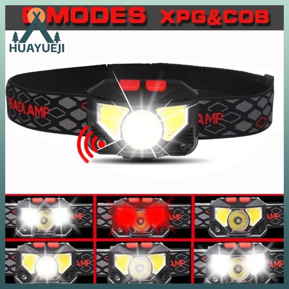 HUAYUEJI LED Induction Headlamp, Glare Super Bright COB Headlight, USB ...