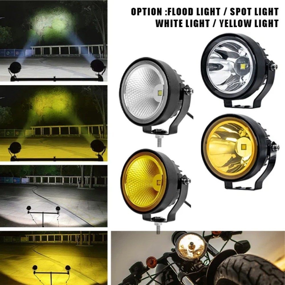 4 Inch LED Work Light Offroad Round Spotlights FloodLight Fog Light For ...