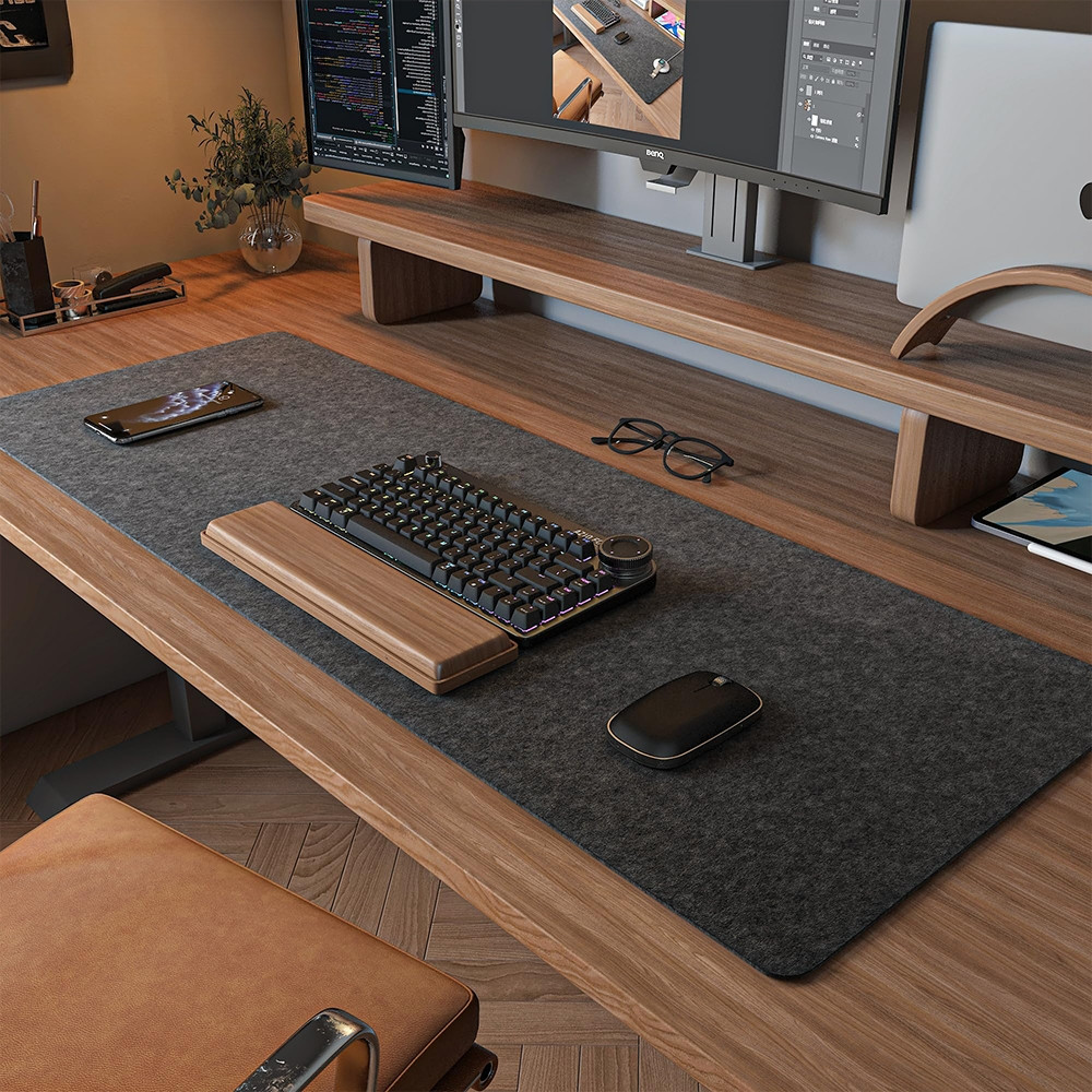 Felt Mouse Pad Oversized Size Computer Desk Desk Pad Laptop Keyboard ...