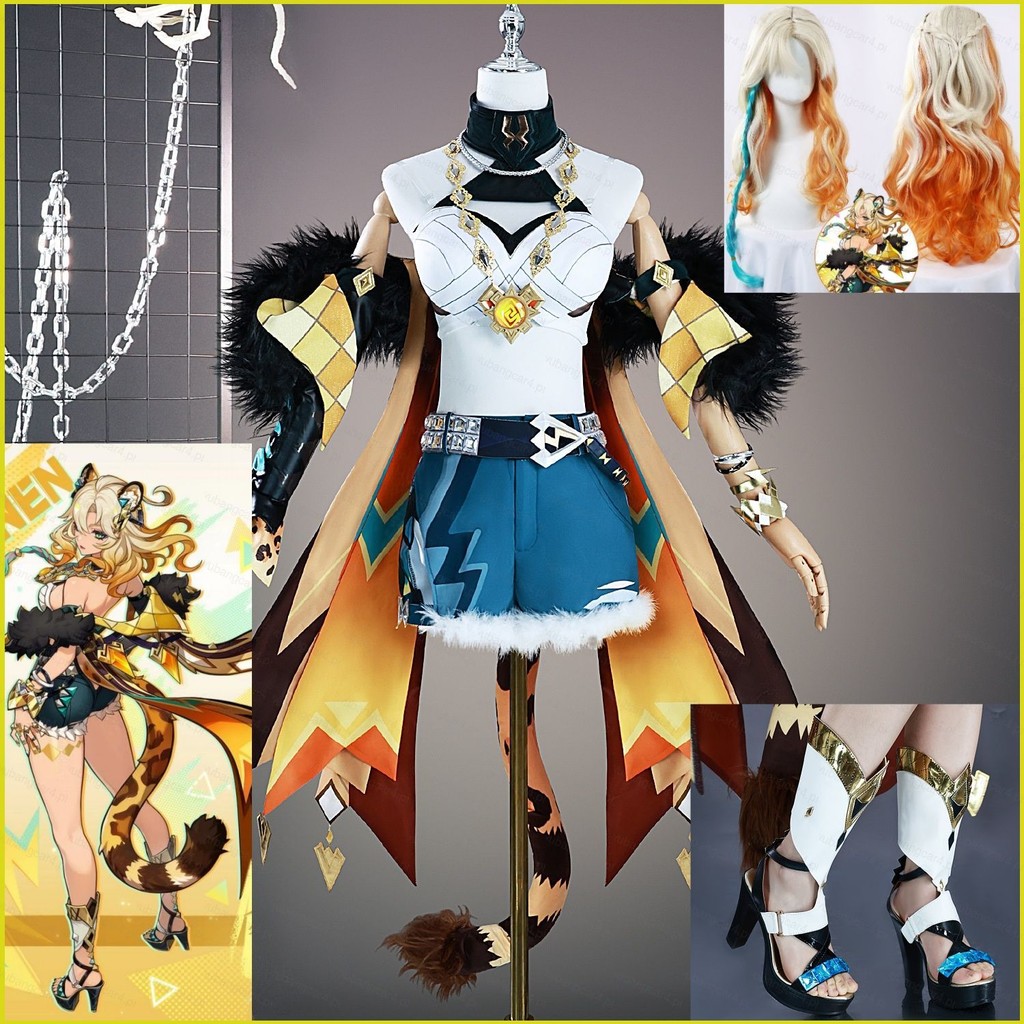 YC3 Genshin Impact Natlan Xilonen cloak shoes wig role play cosplay ...