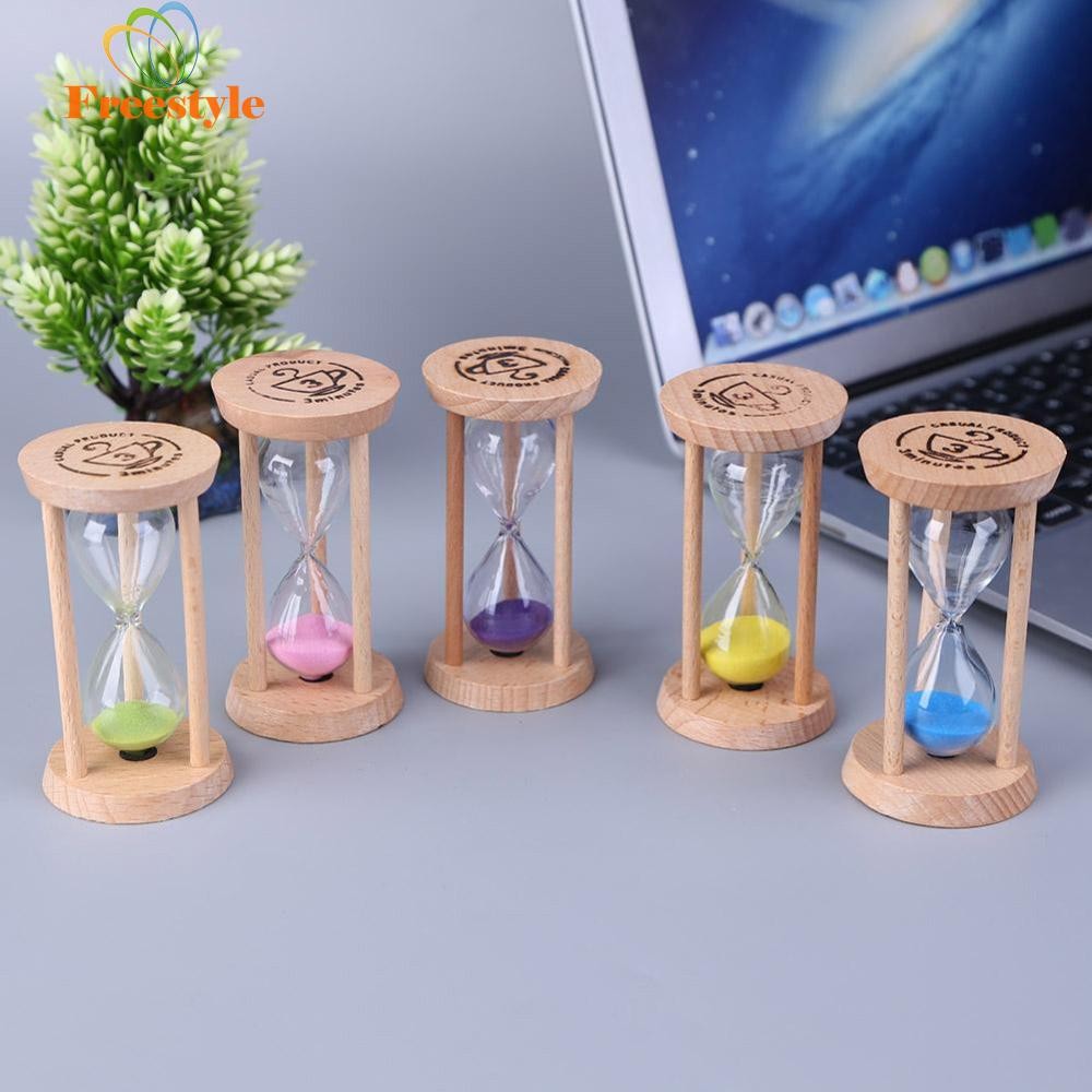 Wooden Sand Clock 3 Minutes Hourglass Sandglass Toothbrush Timer Kids ...