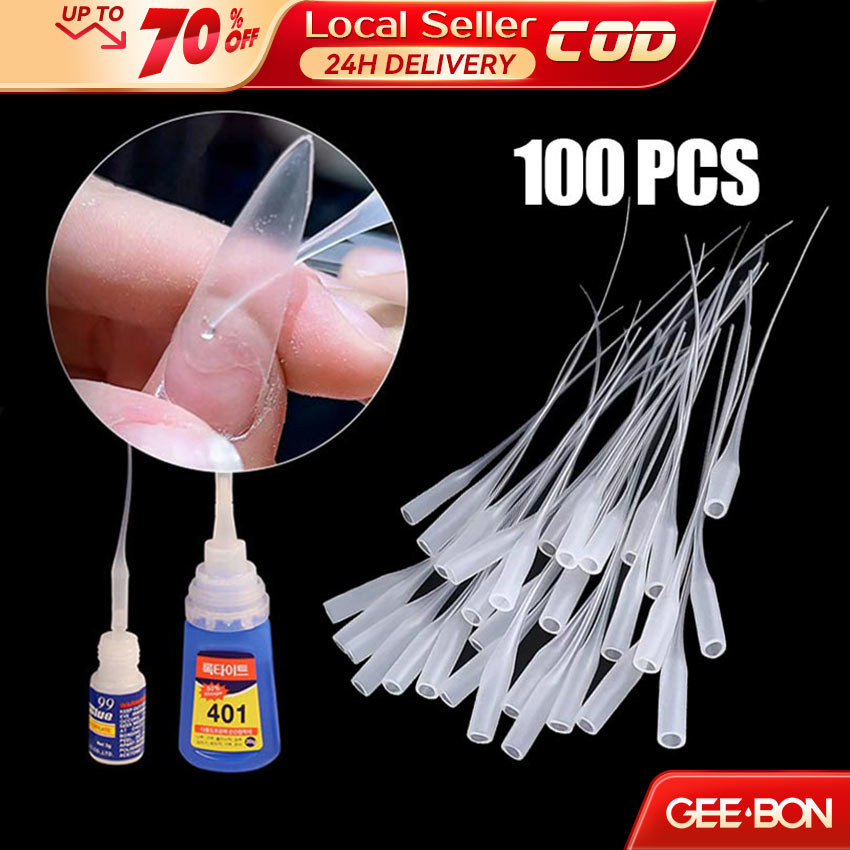 GEEBON 100Pcs Glue Micro-tips Plastic Glue Bottle Tips Extender ...