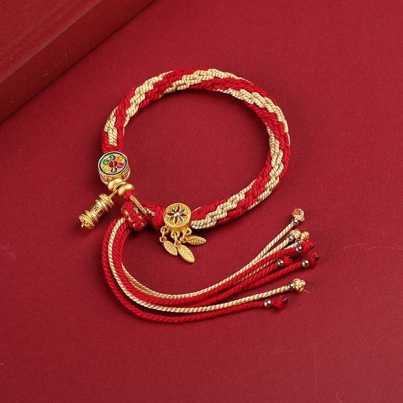 Tibetan-Style Hand Rope Cotton Thread Braided Hand Rope Reincarnation ...
