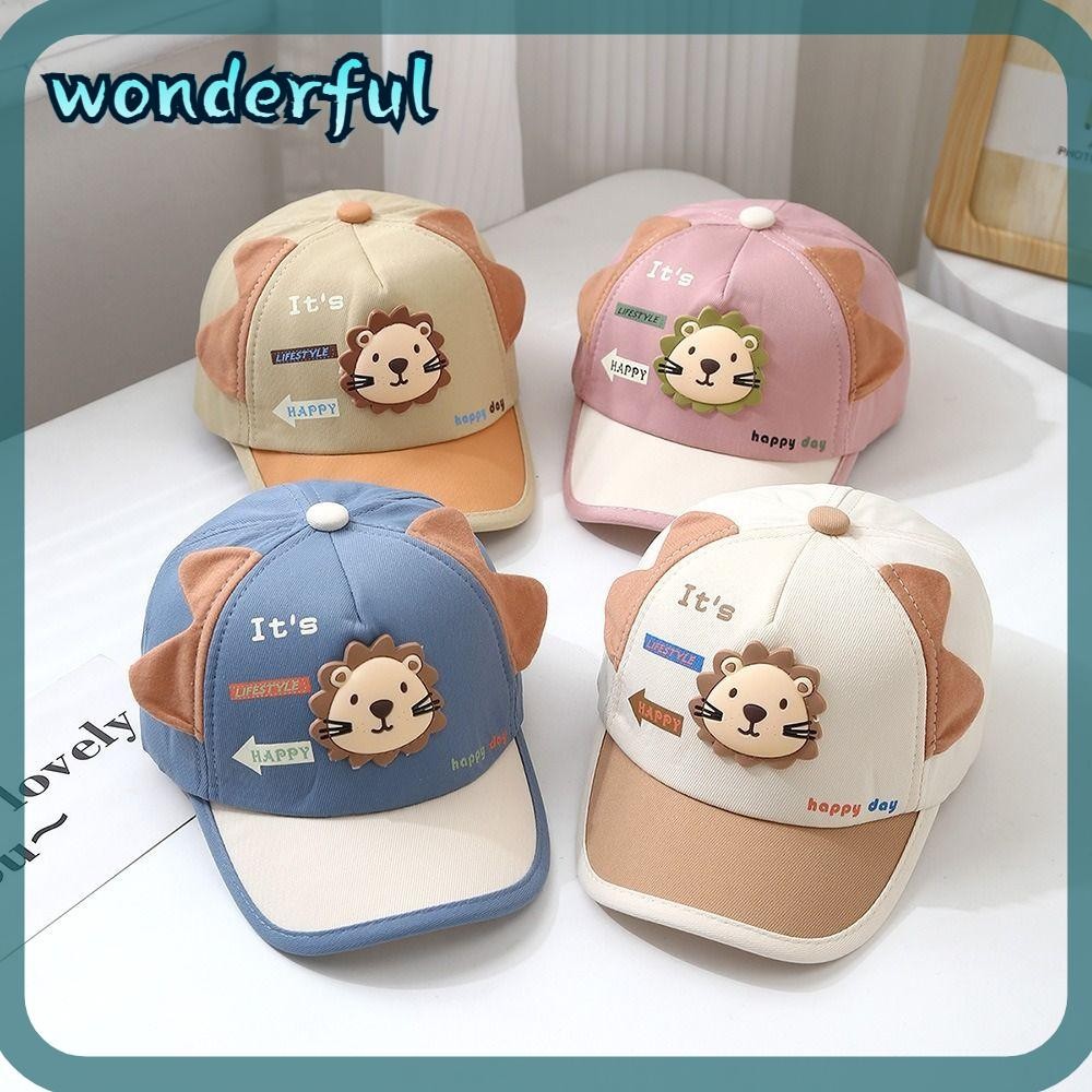 WONDER Children Baseball Cap, Sunscreen Adjustable Lion Sports Hat ...