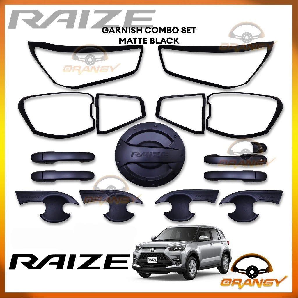 Toyota Raize 2022 to 2025 1.2 E CVT / 1.2 E MT Garnish Combo Set Cover ...