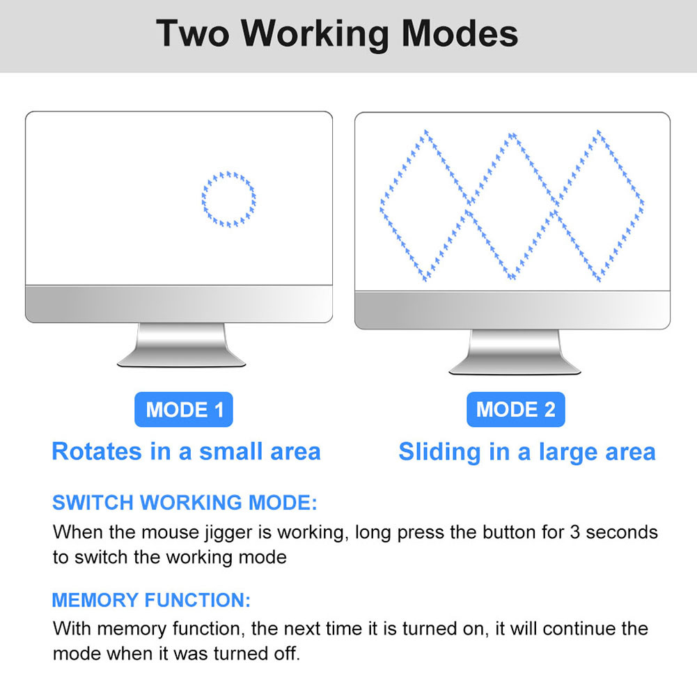 LF# 2 in 1 USB Type-C Mouse Jiggler Undetectable Mouse Mover Keeps ...