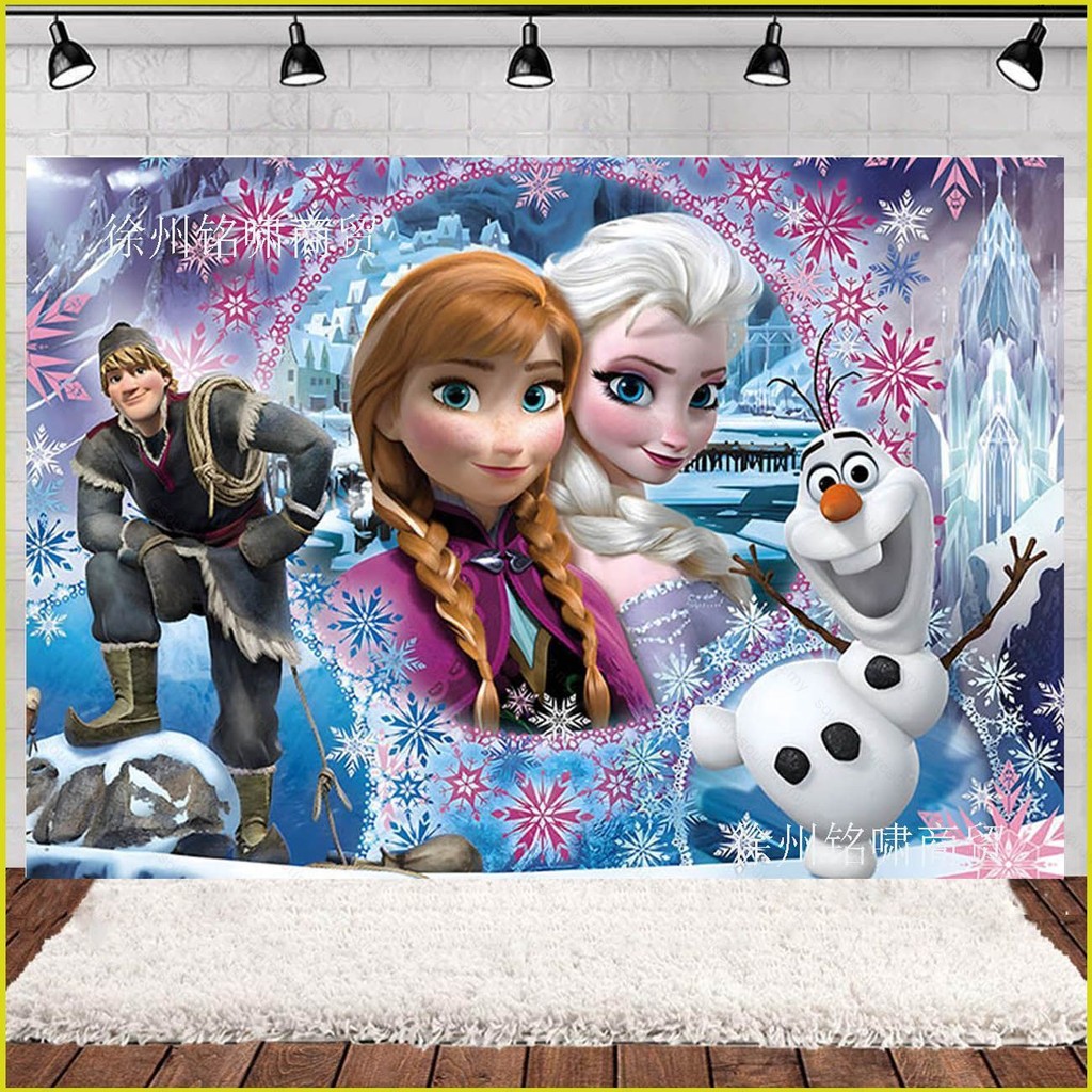 squ3 Anime Frozen Elsa Theme decoration Celebrate birthday Party Photo ...