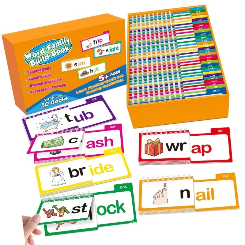 Mya Word Family Flip Books Phonics Flash Cards Read and Rhyme Flip ...