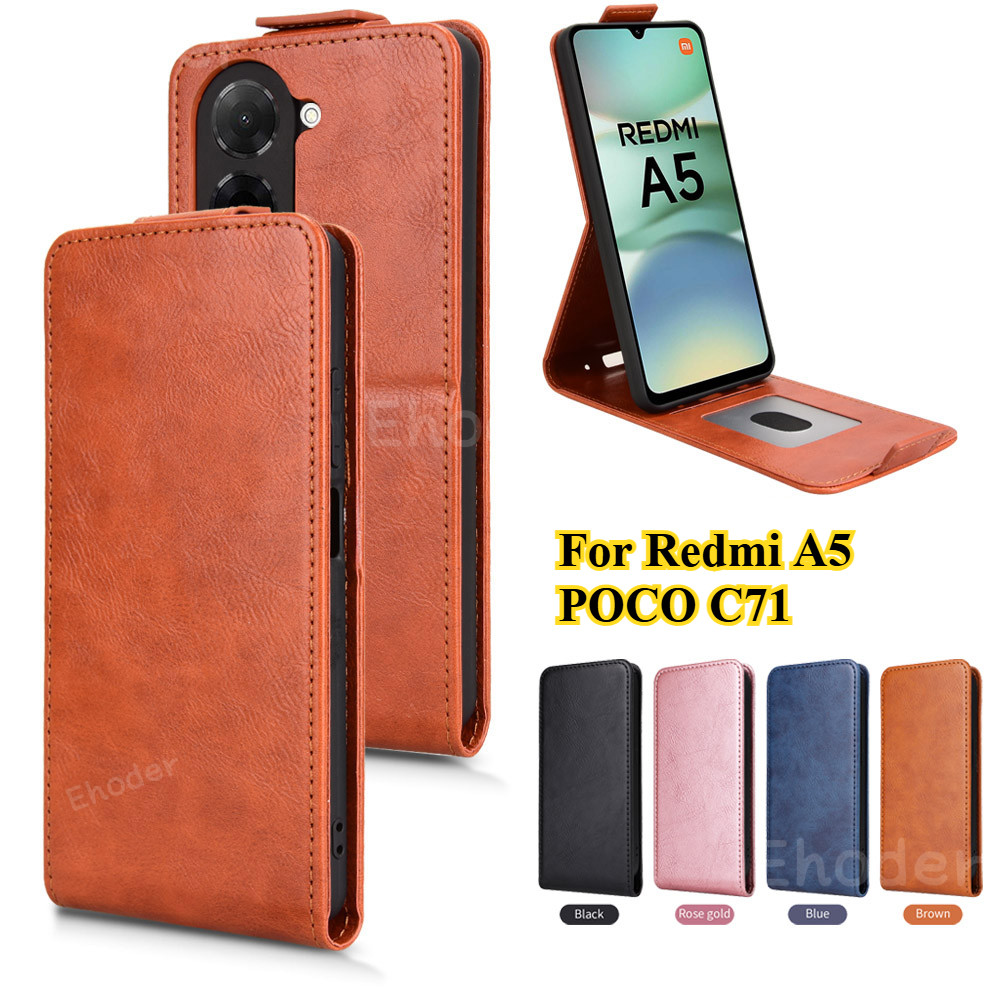Casing For Redmi A5 4G 5G 2025 Phone Case up and down anti drop Magnetic  buckle Leather case Cover For RedmiA5 A Mi POCO C71 POCOC71 Cases