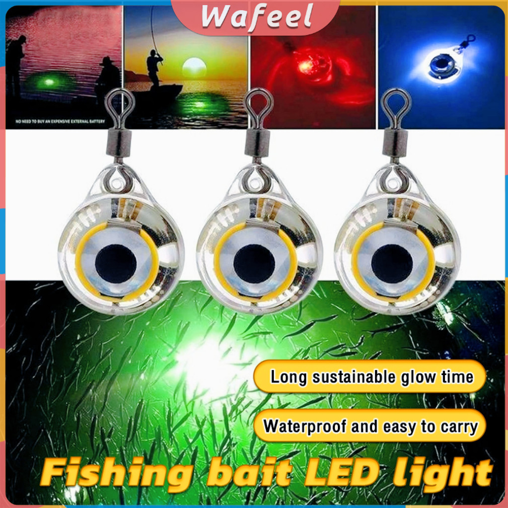W.A. Fishing Lure Trap Light LED Eye Shape Fish Bait Luminous Lure Lamp ...