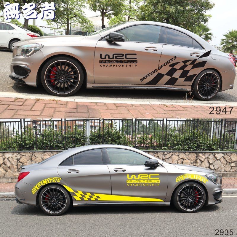 Car Modified Car Sticker Checkered Flag CC Fox Golf Civic Accord Camry ...